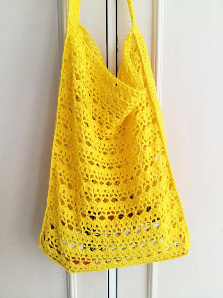 Bananas and Pineapples Crochet Handbag