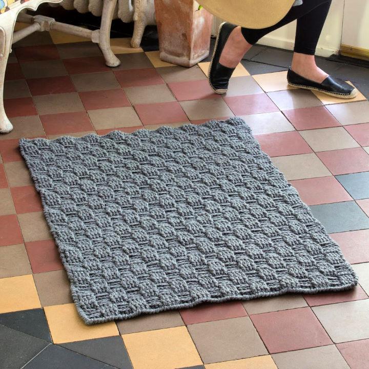 Basket weave Chunky Floor Rug