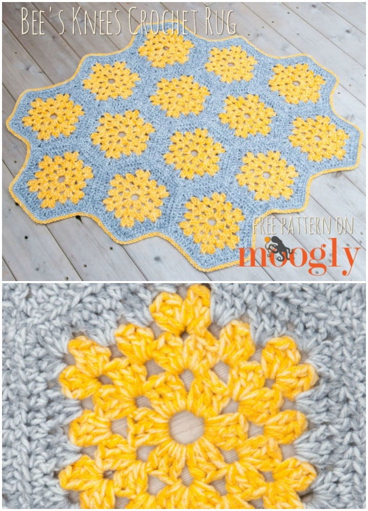 Bee’s Knees Crochet Rug