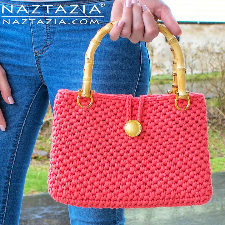 Free Crochet Bag Pattern, One Skein Boho Bag - Crochet Dreamz