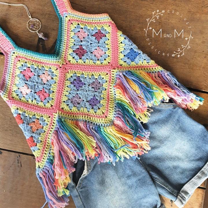 Boho Chic Crop top Crochet Pattern