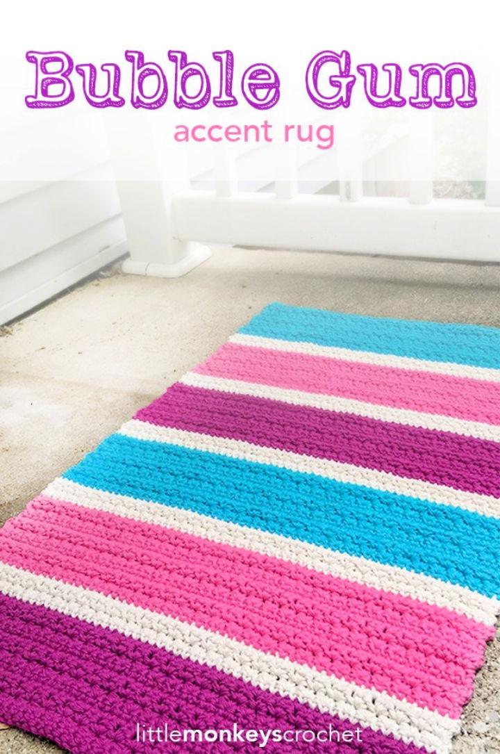 Bubble Gum Accent Bathroom Rug