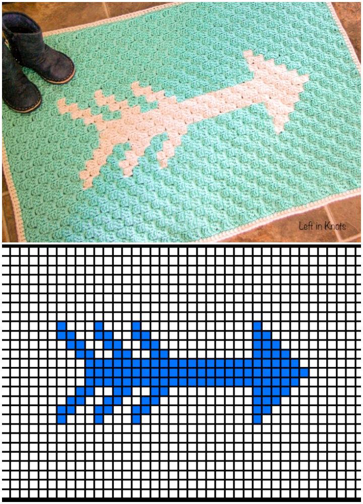 Crochet C2C Fallen Arrows Rug