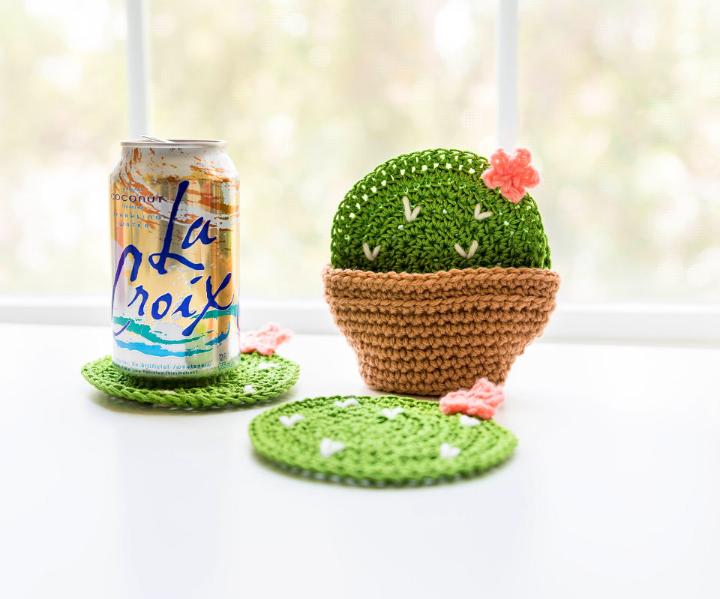 Crochet Cactus Coasters