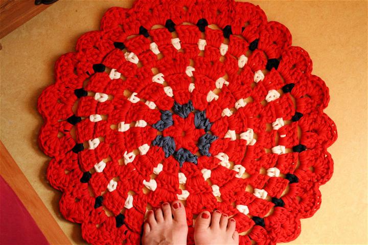 Crochet Circle Floor Rug