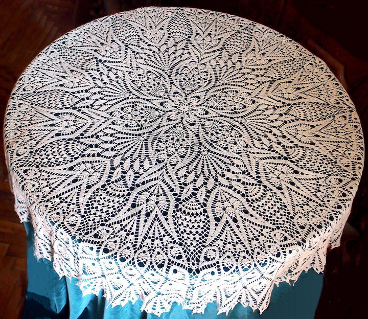 Free Crochet Tablecloth Diagram Elcho Table