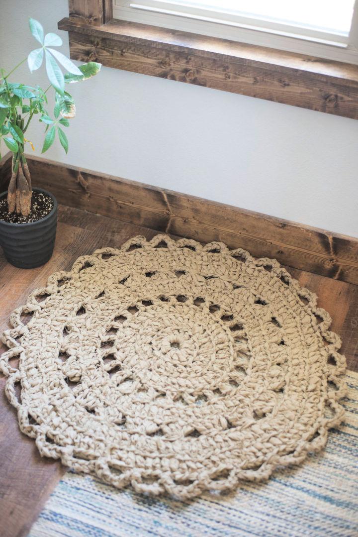 Crochet Pattern for a Doily Rag Rug