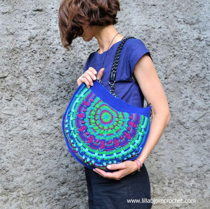 Crochet Peacock Tail Handbag