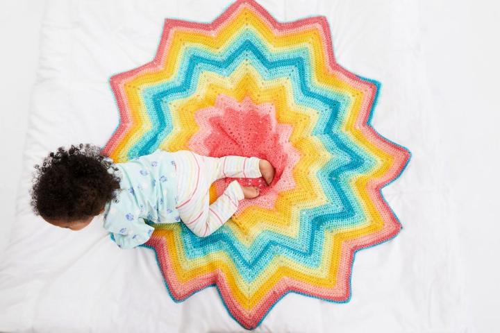 Crochet Starburst Baby Blanket