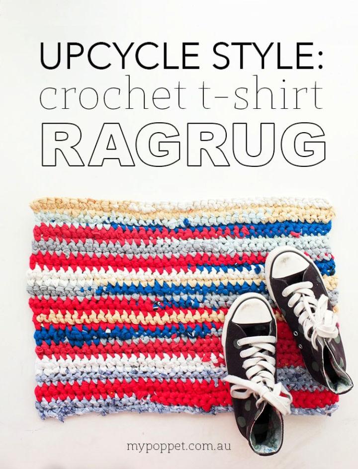 Crochet T shirt Rag Rug