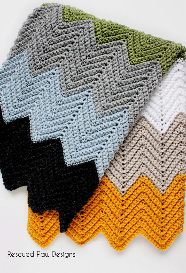 Crochet The Wonders Chevron Blanket