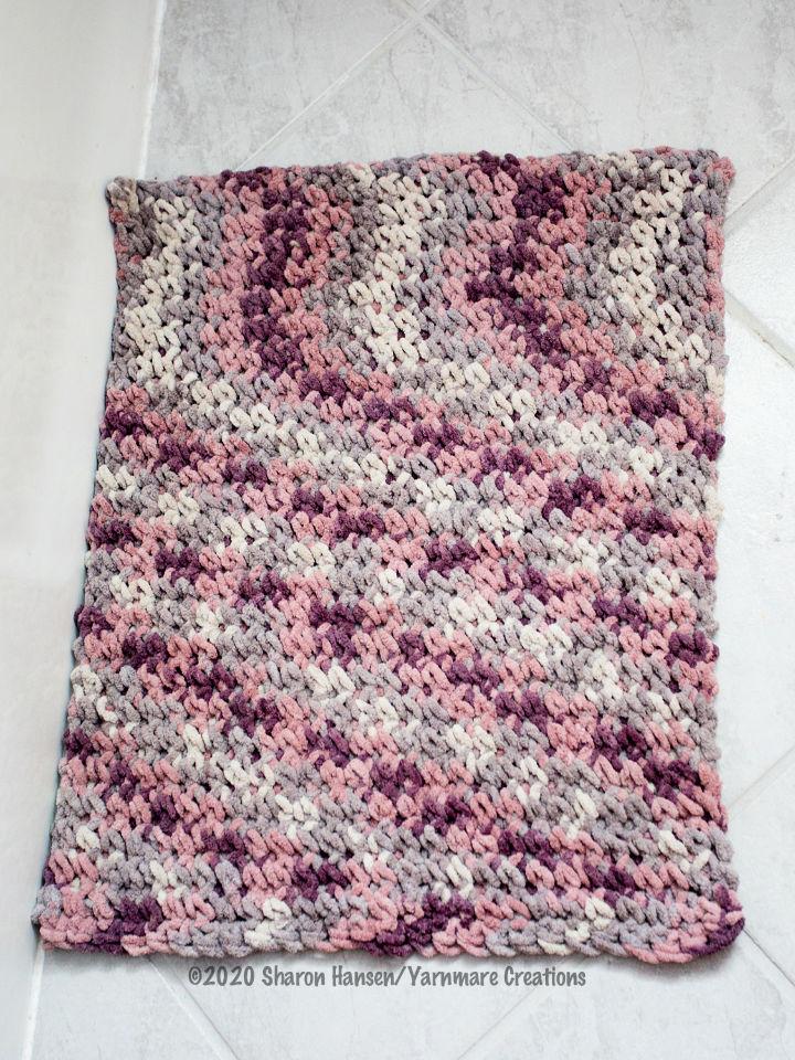 Crochet Thermal Stitch Bath Mat