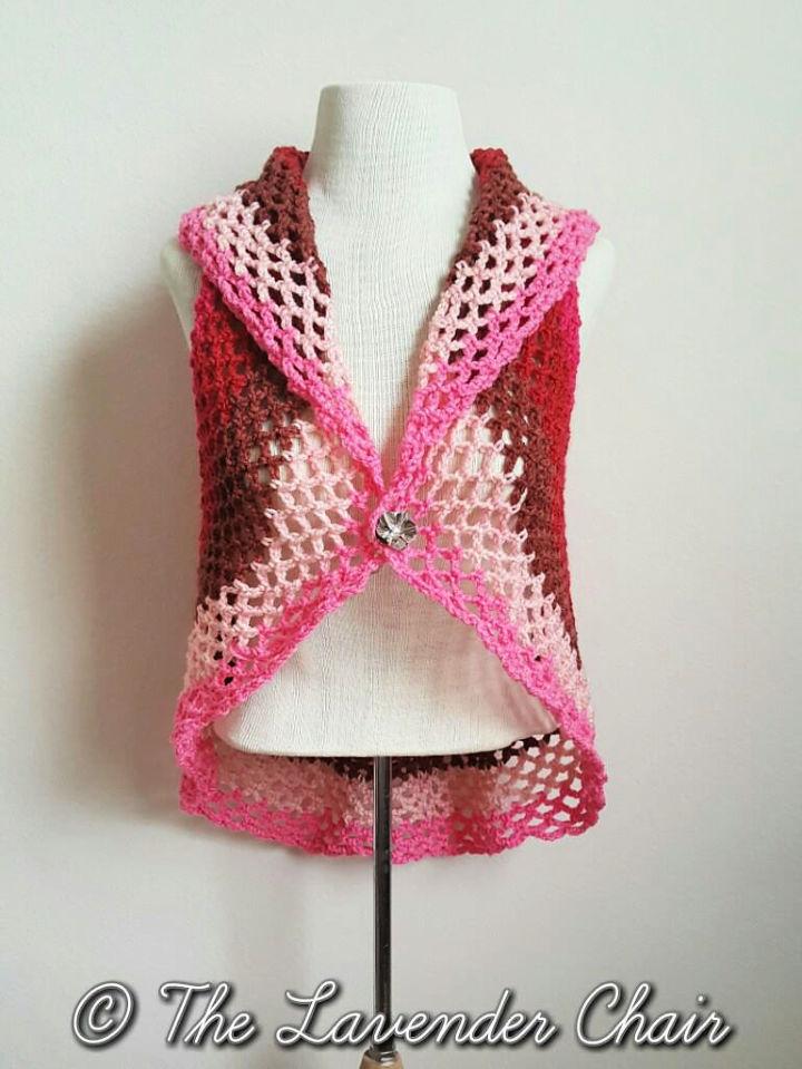 Free Red Heart Drapey Crochet Vest Pattern