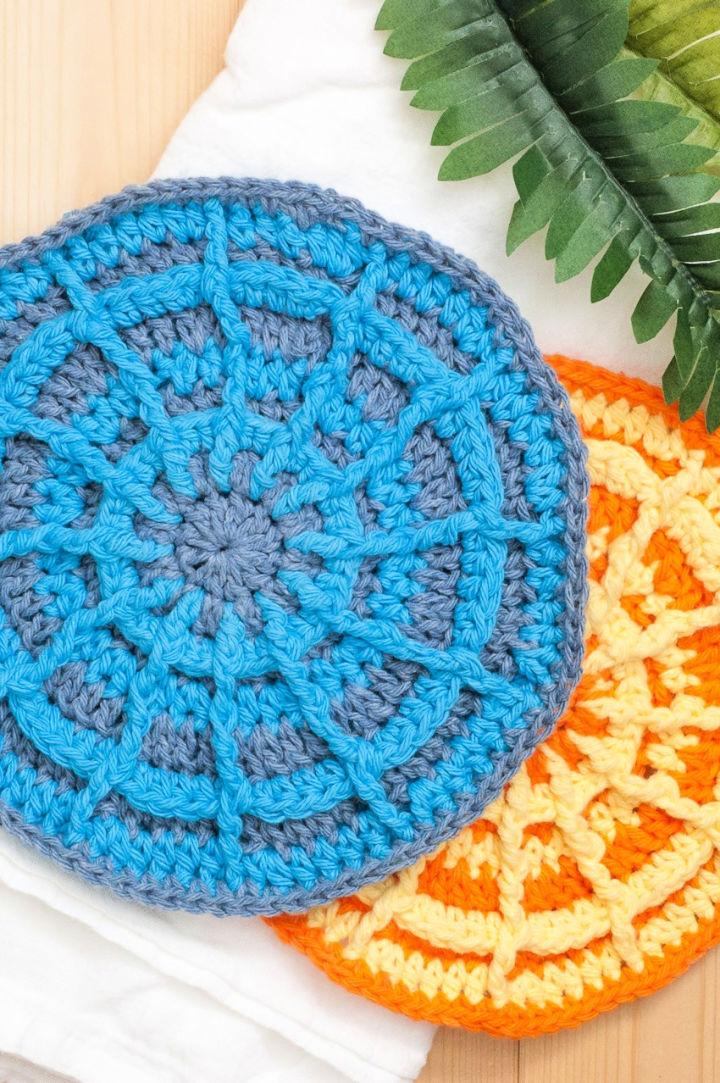 Crochet Wagon Wheel Potholder