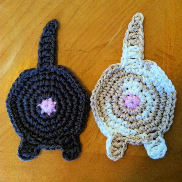 Crochet a Cat Butt Coaster