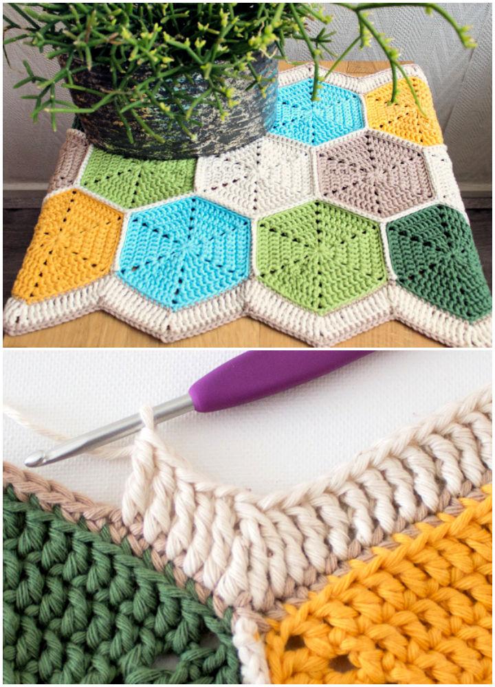 Crochet a Hexagon Table Runner
