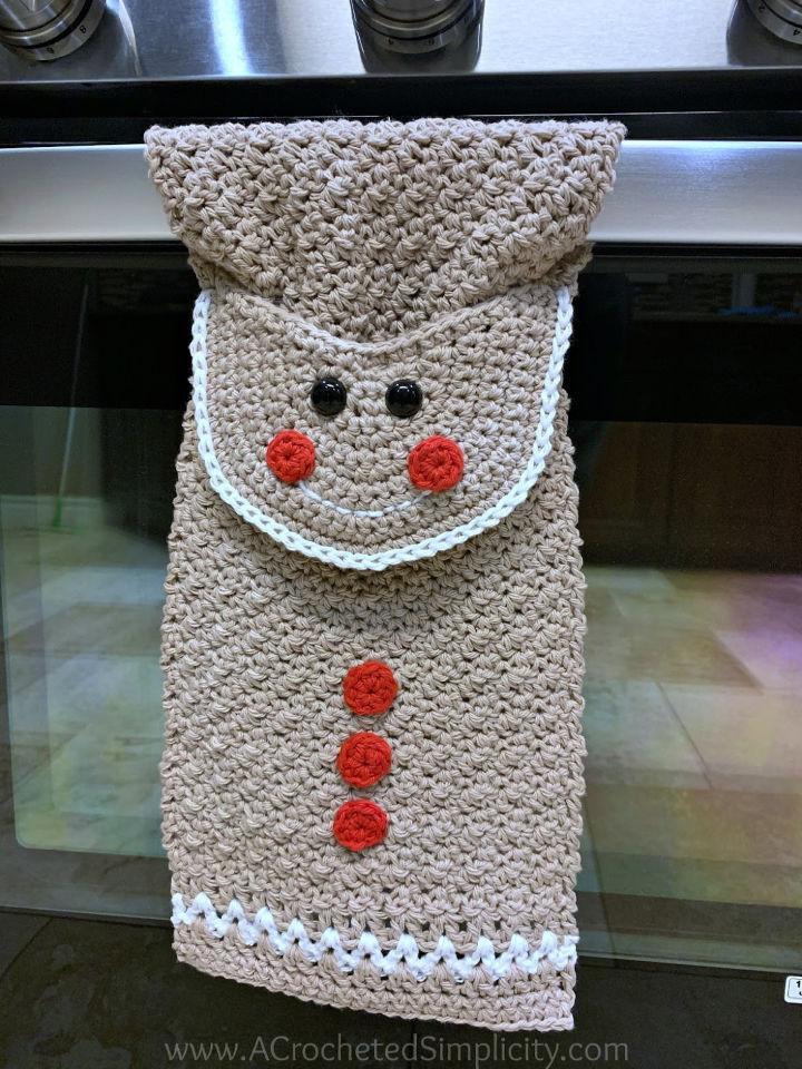 Snowman Kitchen Towel - Free Crochet Towel Pattern - A Crocheted