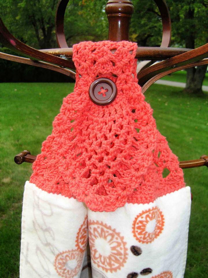 Modern Crochet Kitchen Towel Topper