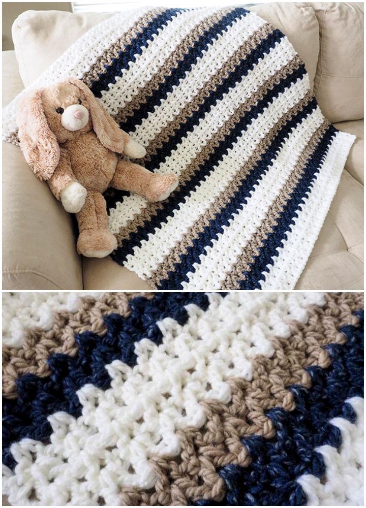 Easy Double Crochet Baby Blanket