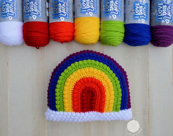 Free Crochet Rainbow Pillow Pattern