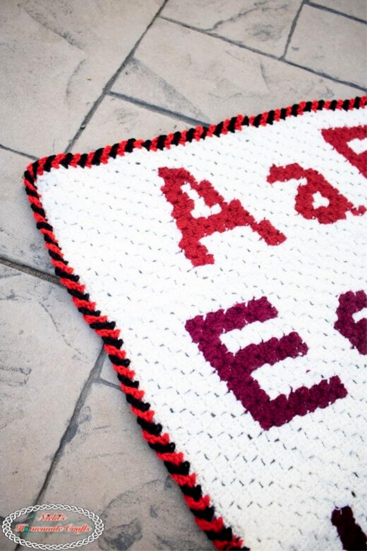 How to Crochet Letters Into a Blanket
