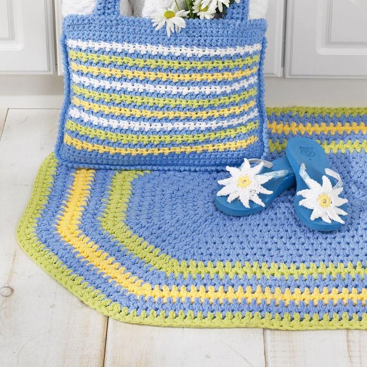 How To Crochet A Rug/ Oval Rug/ Cable Stitch/ Intermediate Level Crochet/  Crochet Pattern 