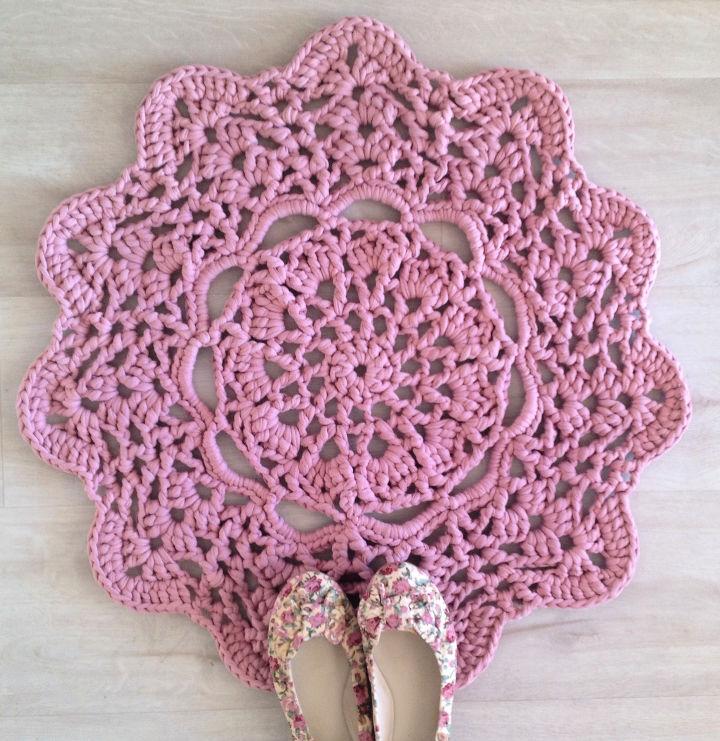 Crochet Rug Pattern, Round Crochet Carpet Pattern, Big Scale