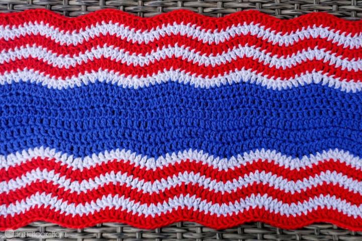 Patriotic Table Runner Crochet Pattern