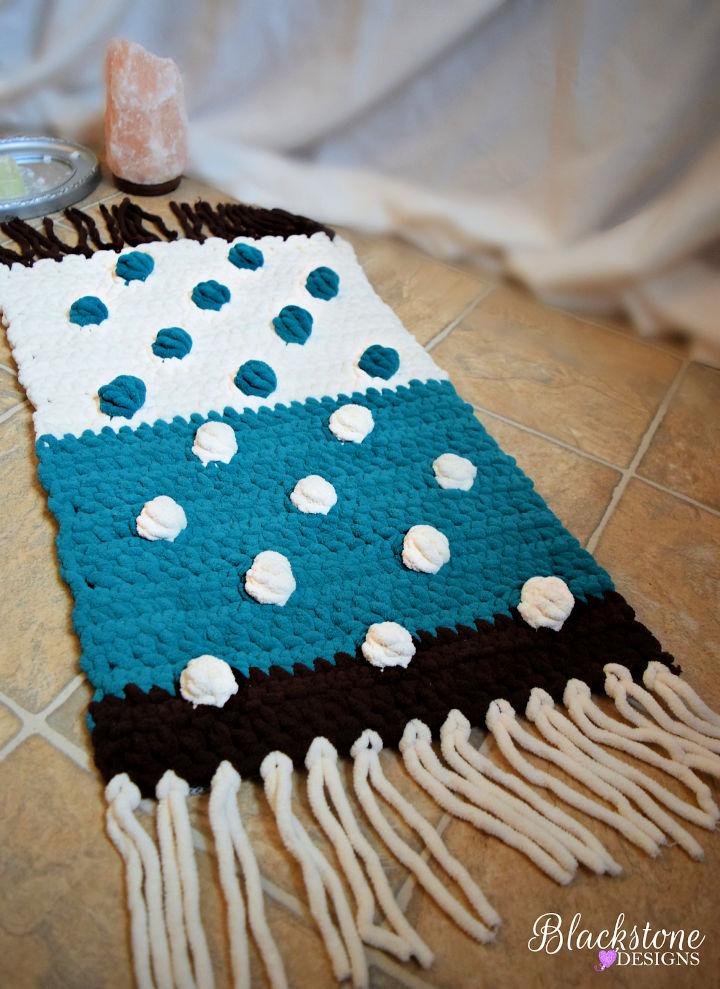Plush Poms Bath Mat Crochet Pattern