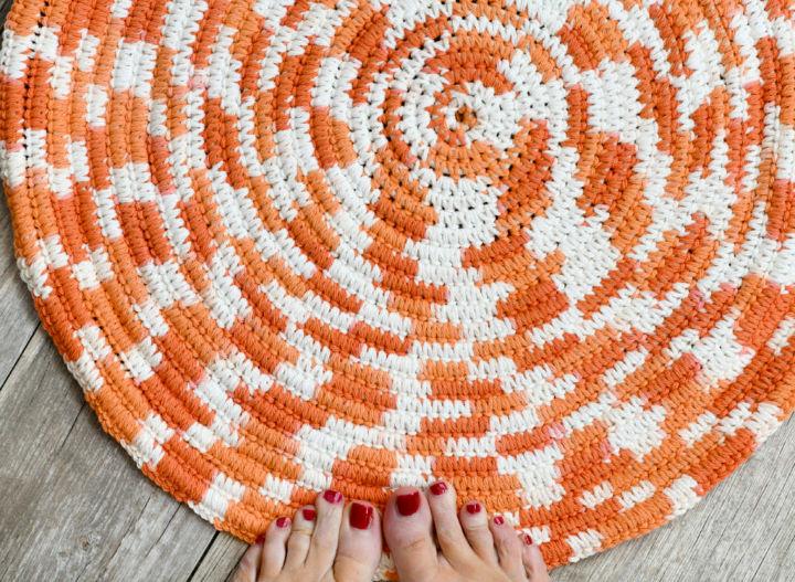 Scrap Yarn Bathroom Rug Crochet Pattern