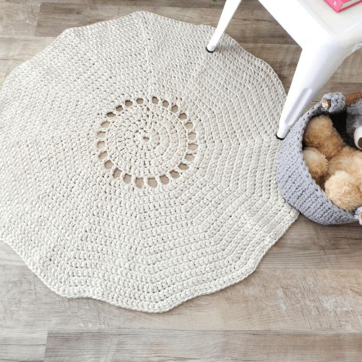 Simple Crochet Round Rug