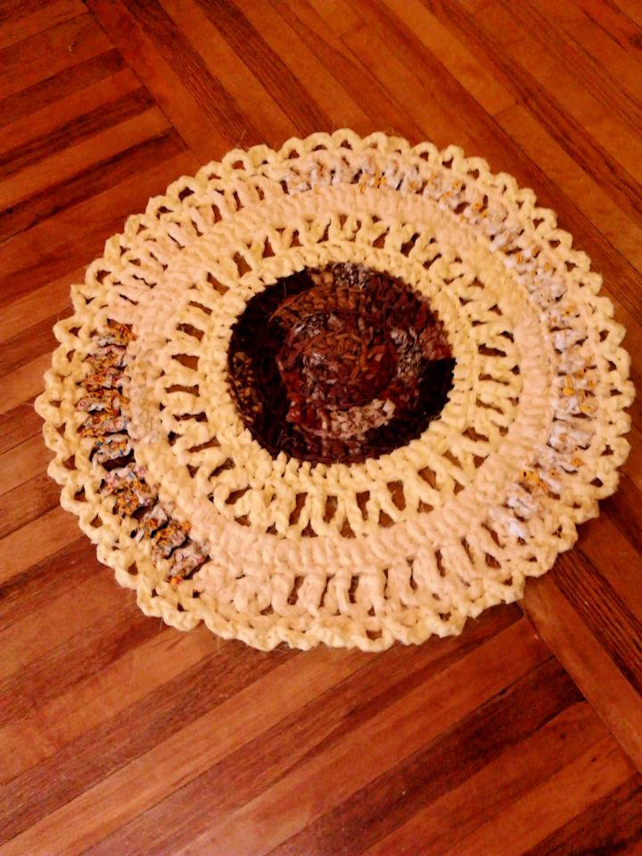 Sunflower Rag Rug Crochet Pattern