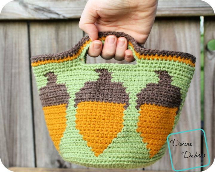 All the Acorns Basket Crochet Pattern