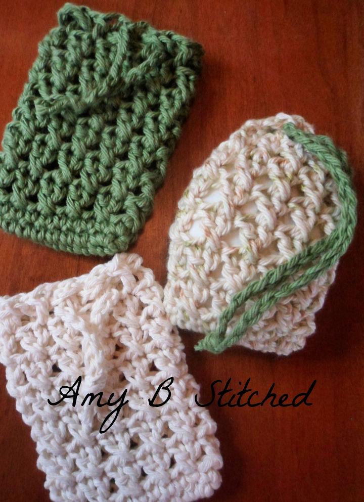Crochet Cross Stitch Soap Saver Pouch