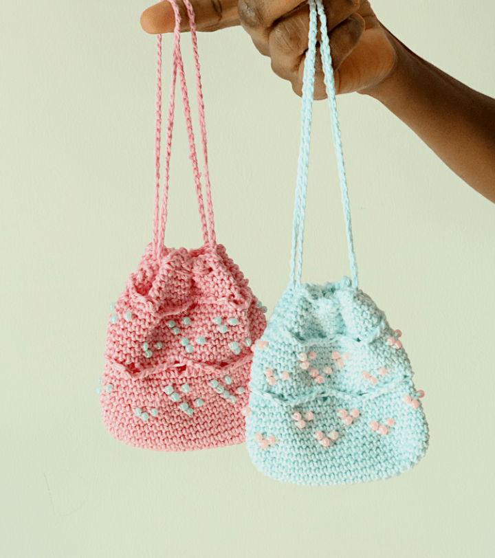 Easy crochet drawstring online bag pattern