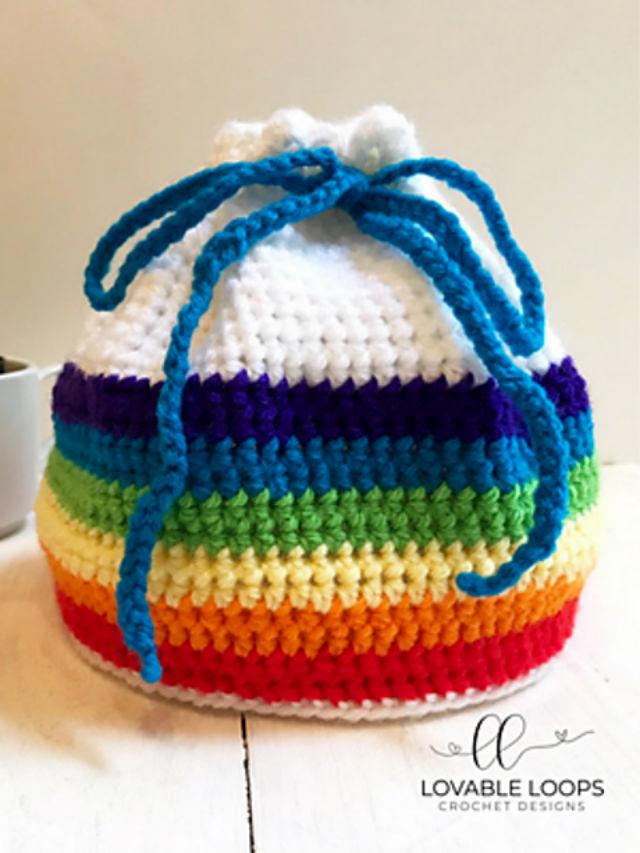 Crochet Drawstring Pouch Pattern