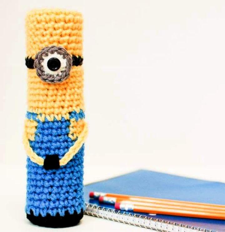 Crochet Minion Pencil Case