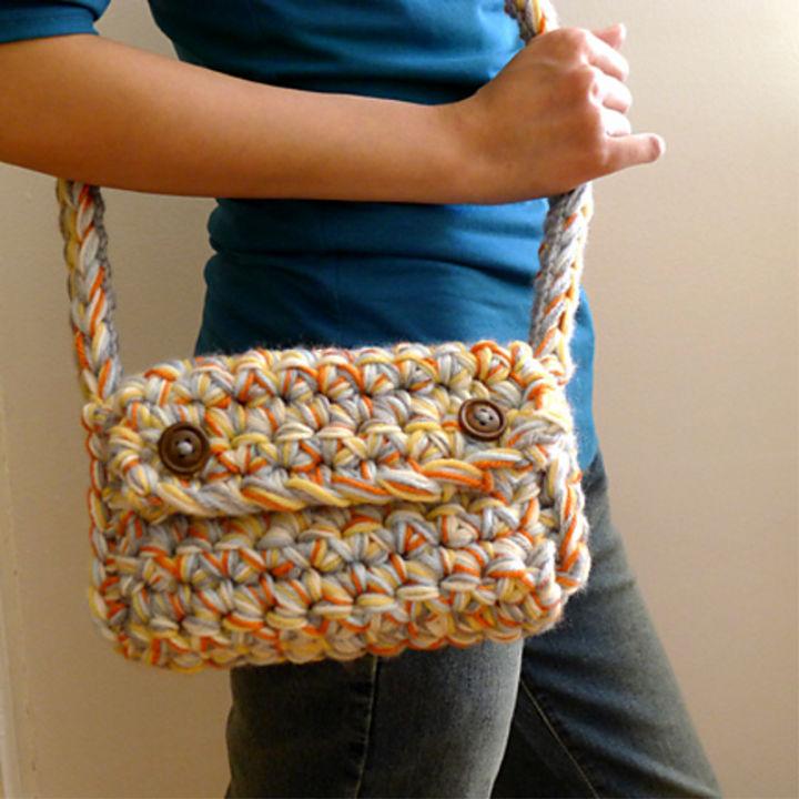 Crochet Plush Clutch