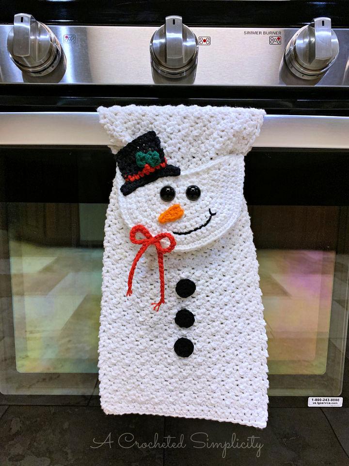 Crochet Snowman Pattern for a Hot Pad free pattern - Nana's Crafty Home