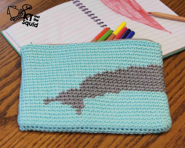 Dolphin Pencil Case Free Crochet Pattern