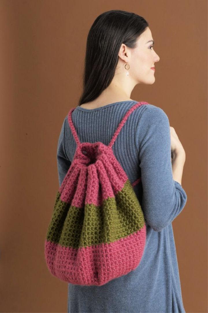 Crochet drawstring online pouch