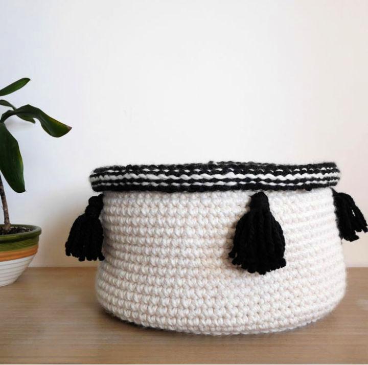 Easy Crochet Basket – Free Pattern