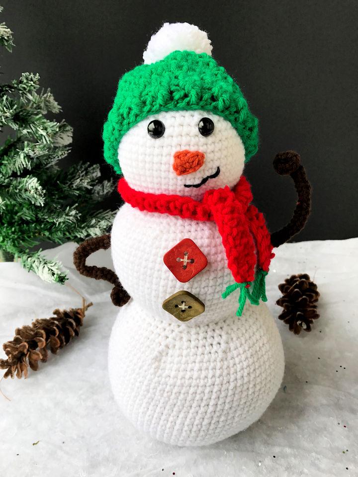 Crochet Snowman Pattern for a Hot Pad free pattern - Nana's Crafty Home