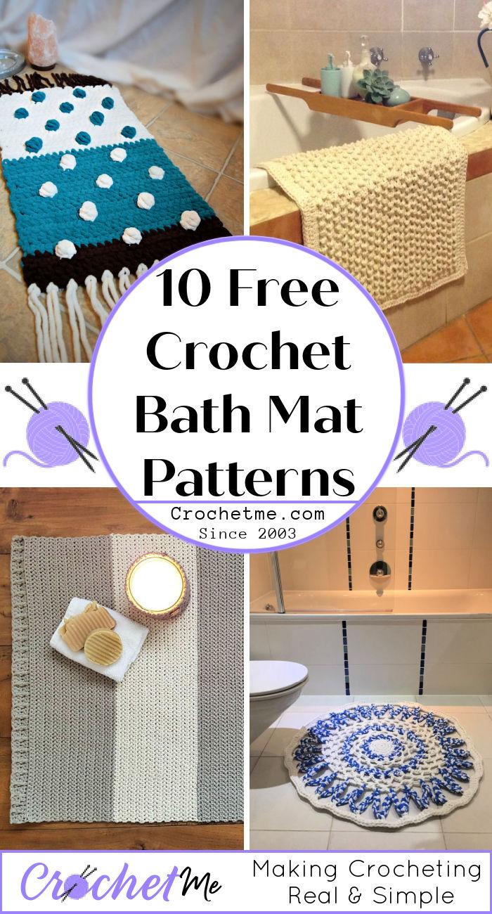 10 Free Crochet Bath Mat Patterns - Crochet Bath Rugs