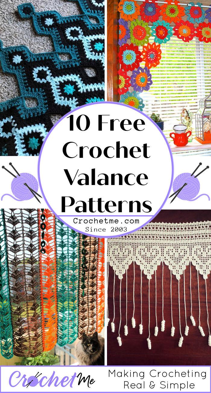 10 Free Crochet Valance Pattern - crochet window valance - crochet kitchen curtains