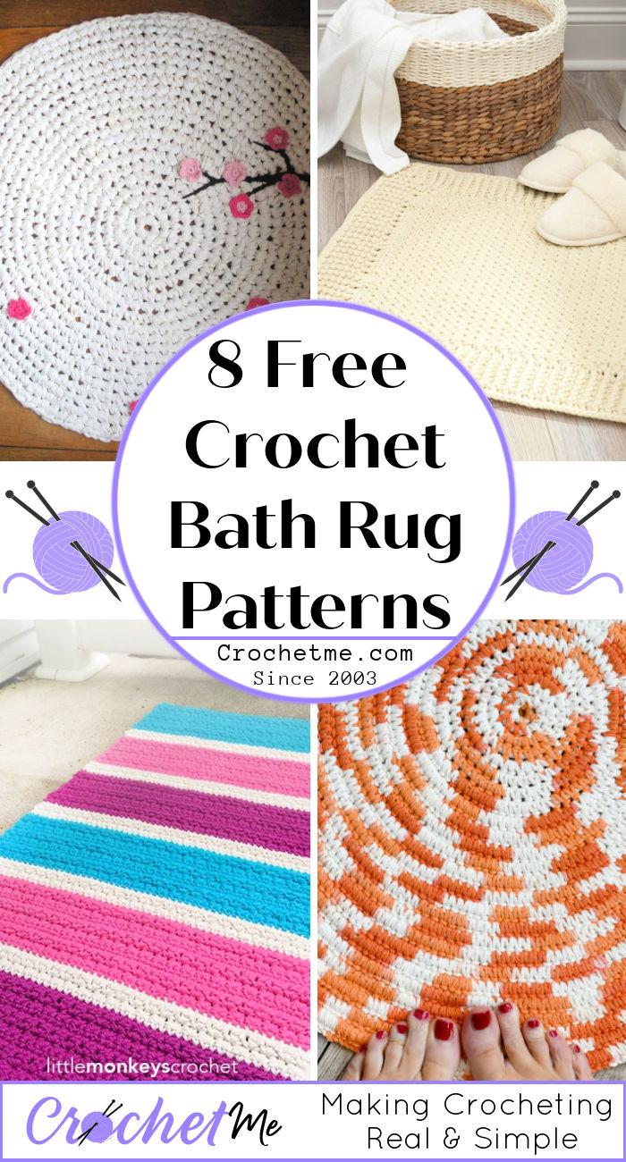 8 Free Crochet Bathroom Rug Patterns -  Crochet Bath Mat