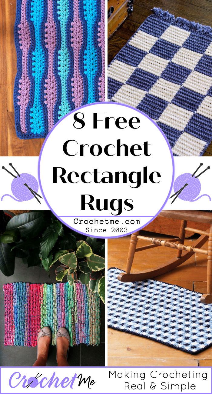 8 Free Crochet Rectangle Rug Pattern