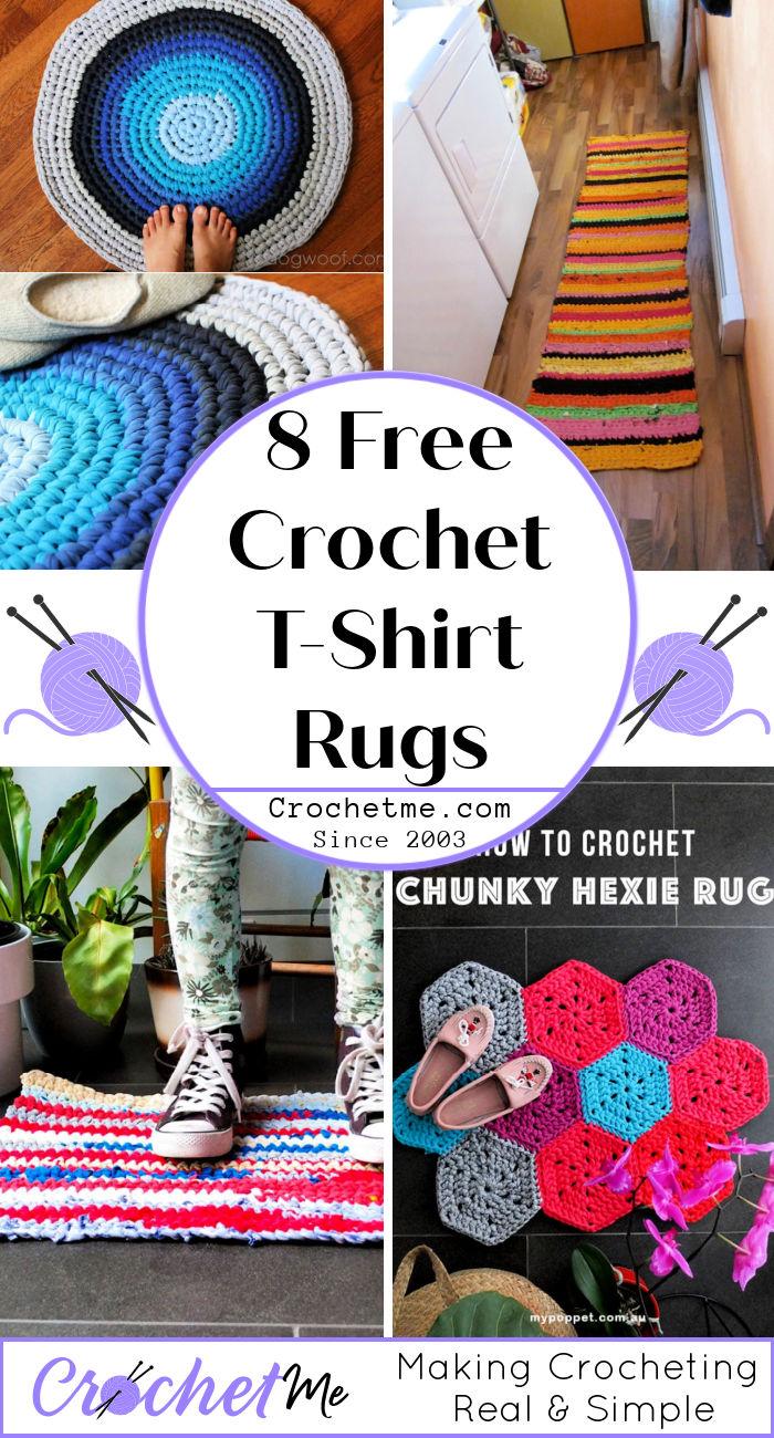 Crochet T Shirt Rugs 8 Free Pattern