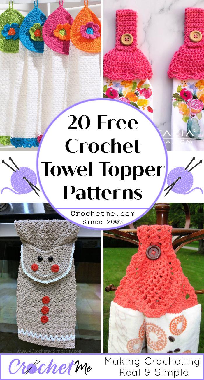 Modern Crochet Kitchen Towel Topper