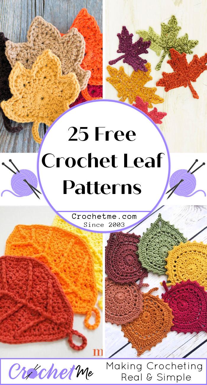 25 Free Crochet Leaf Pattern with PDF to Download